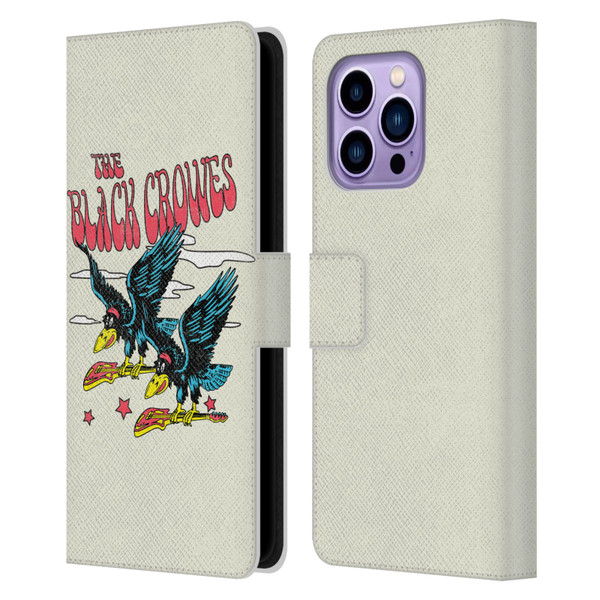 The Black Crowes Graphics Flying Guitars Leather Book Wallet Case Cover For Apple iPhone 14 Pro Max