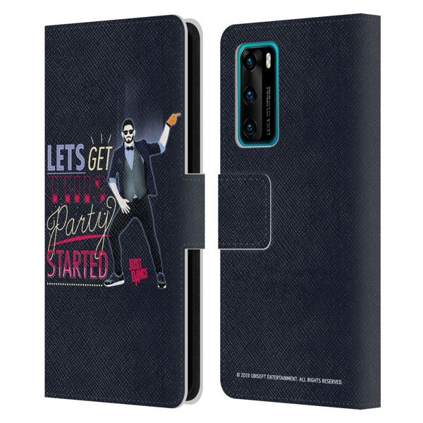 Just Dance Artwork Compositions Party Started Leather Book Wallet Case Cover For Huawei P40 5G