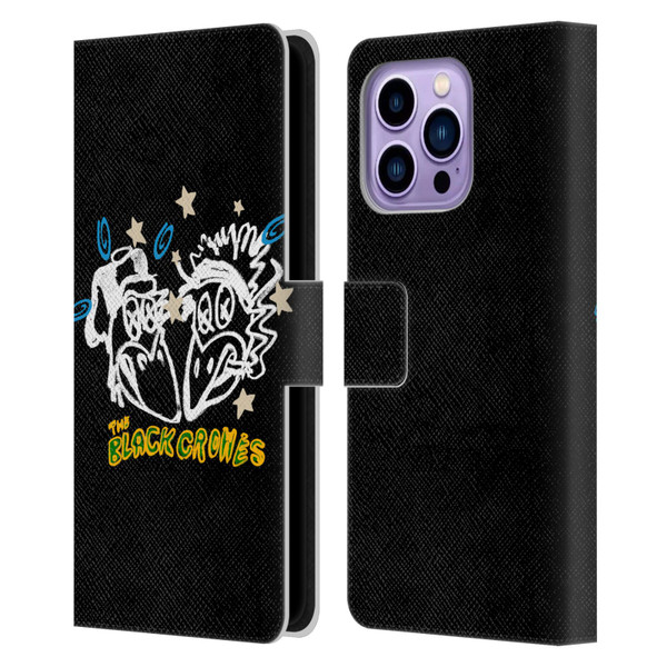 The Black Crowes Graphics Heads Leather Book Wallet Case Cover For Apple iPhone 14 Pro Max