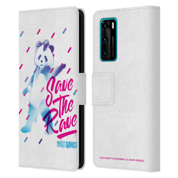 Just Dance Artwork Compositions Save The Rave Leather Book Wallet Case Cover For Huawei P40 5G