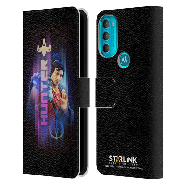 Starlink Battle for Atlas Character Art Hunter Hakka Leather Book Wallet Case Cover For Motorola Moto G71 5G
