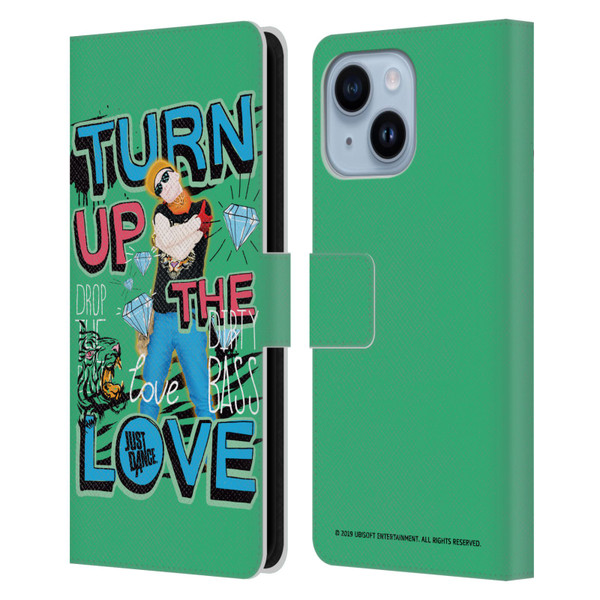 Just Dance Artwork Compositions Drop The Beat Leather Book Wallet Case Cover For Apple iPhone 14 Plus