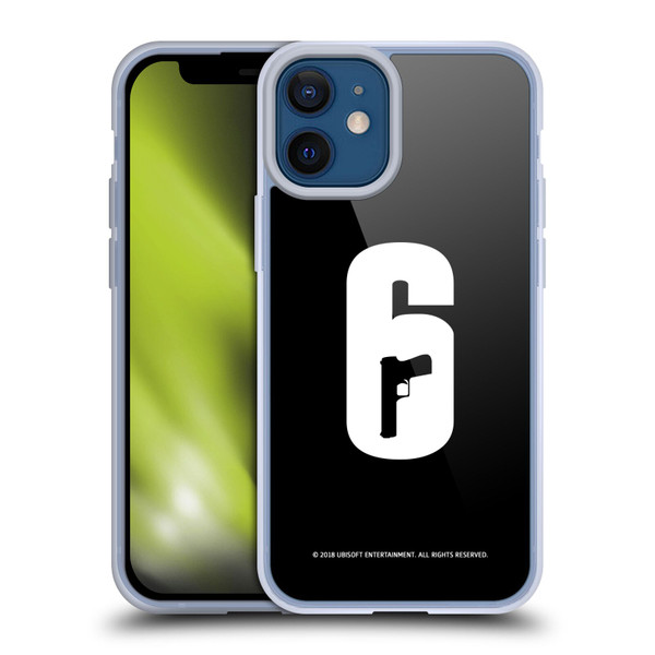 Tom Clancy's Rainbow Six Siege Logos Black And White Soft Gel Case for Apple iPhone 12 Mini