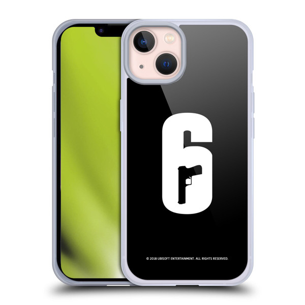 Tom Clancy's Rainbow Six Siege Logos Black And White Soft Gel Case for Apple iPhone 13