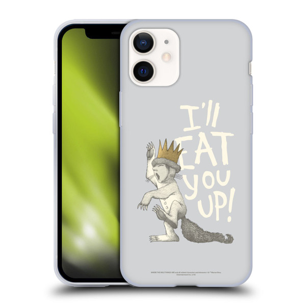 Where the Wild Things Are Literary Graphics Eat You Up Soft Gel Case for Apple iPhone 12 Mini