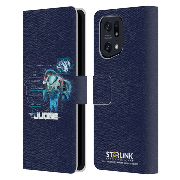 Starlink Battle for Atlas Character Art Judge 2 Leather Book Wallet Case Cover For OPPO Find X5 Pro