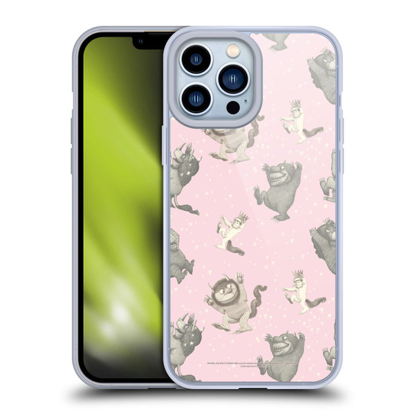 Where the Wild Things Are Literary Graphics Pink Pattern Soft Gel Case for Apple iPhone 13 Pro Max