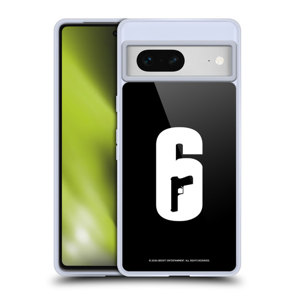 Tom Clancy's Rainbow Six Siege Logos Black And White Soft Gel Case for Google Pixel 7