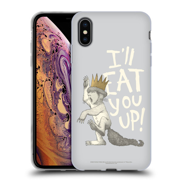 Where the Wild Things Are Literary Graphics Eat You Up Soft Gel Case for Apple iPhone XS Max
