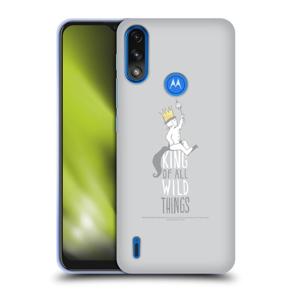 Where the Wild Things Are Literary Graphics King Soft Gel Case for Motorola Moto E7 Power / Moto E7i Power