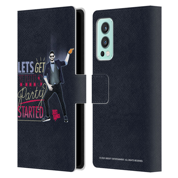 Just Dance Artwork Compositions Party Started Leather Book Wallet Case Cover For OnePlus Nord 2 5G