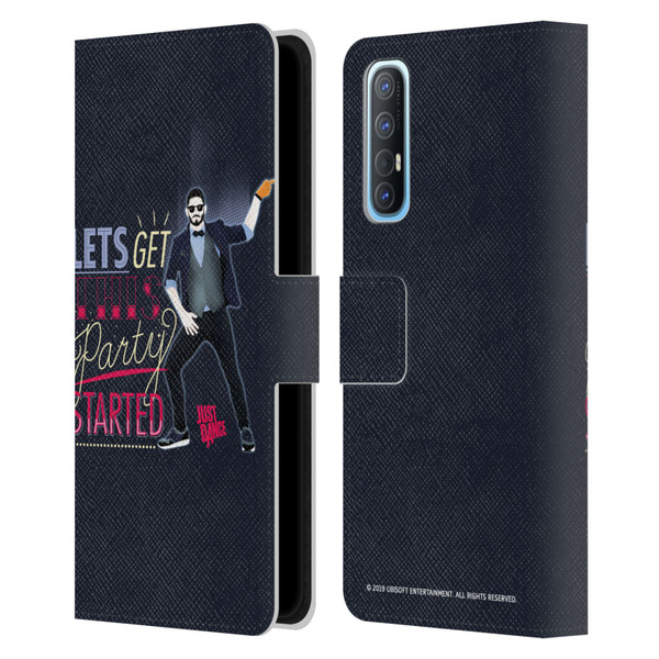 Just Dance Artwork Compositions Party Started Leather Book Wallet Case Cover For OPPO Find X2 Neo 5G