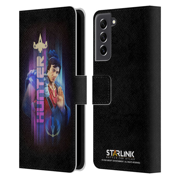 Starlink Battle for Atlas Character Art Hunter Hakka Leather Book Wallet Case Cover For Samsung Galaxy S21 FE 5G