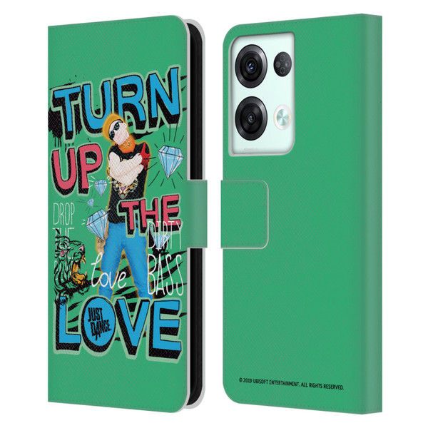Just Dance Artwork Compositions Drop The Beat Leather Book Wallet Case Cover For OPPO Reno8 Pro