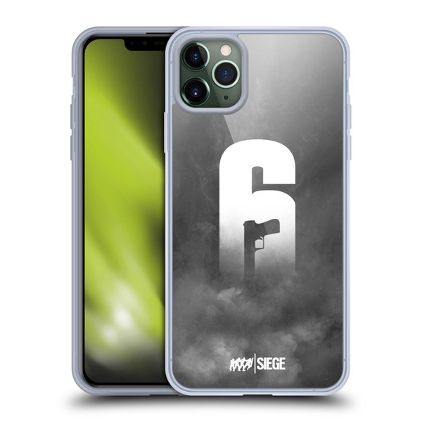 Tom Clancy's Rainbow Six Siege Logo Art Smoke Soft Gel Case for Apple iPhone 11 Pro Max