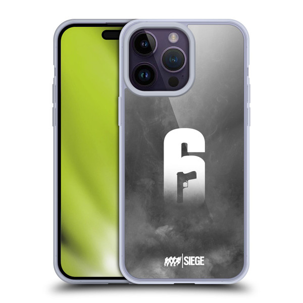 Tom Clancy's Rainbow Six Siege Logo Art Smoke Soft Gel Case for Apple iPhone 14 Pro Max