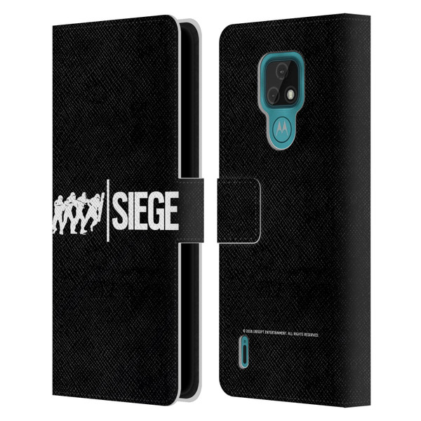 Tom Clancy's Rainbow Six Siege Logos Attack Leather Book Wallet Case Cover For Motorola Moto E7