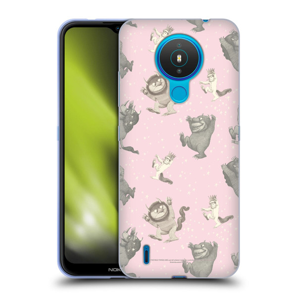 Where the Wild Things Are Literary Graphics Pink Pattern Soft Gel Case for Nokia 1.4