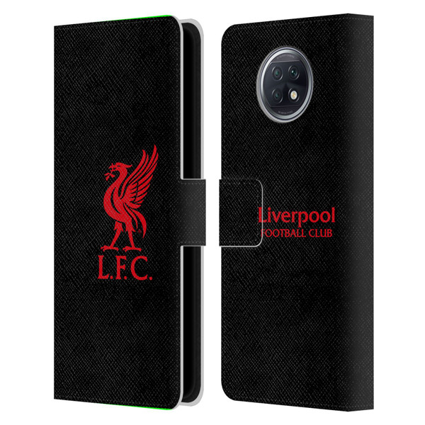 Liverpool Football Club Liver Bird Red Logo On Black Leather Book Wallet Case Cover For Xiaomi Redmi Note 9T 5G