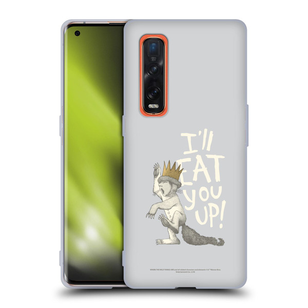 Where the Wild Things Are Literary Graphics Eat You Up Soft Gel Case for OPPO Find X2 Pro 5G