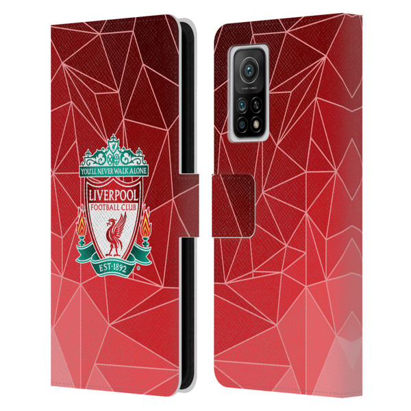 Liverpool Football Club Crest & Liverbird 2 Geometric Leather Book Wallet Case Cover For Xiaomi Mi 10T 5G