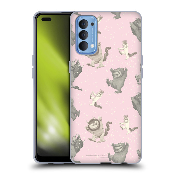 Where the Wild Things Are Literary Graphics Pink Pattern Soft Gel Case for OPPO Reno 4 5G
