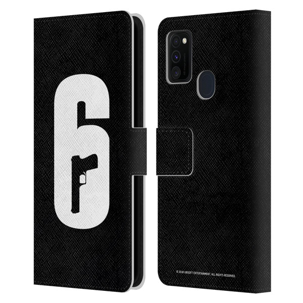 Tom Clancy's Rainbow Six Siege Logos Black And White Leather Book Wallet Case Cover For Samsung Galaxy M30s (2019)/M21 (2020)