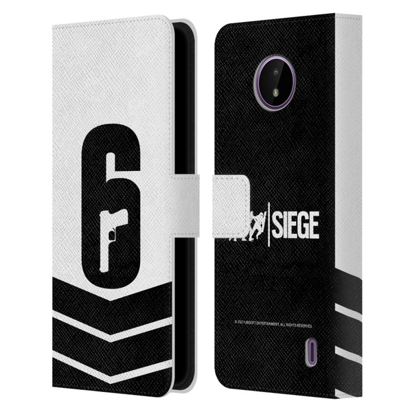Tom Clancy's Rainbow Six Siege Logo Art Esport Jersey Leather Book Wallet Case Cover For Nokia C10 / C20