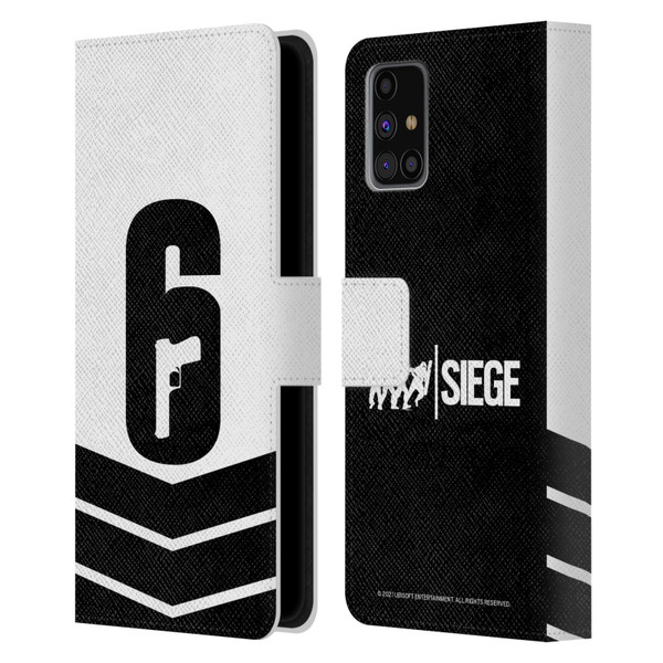 Tom Clancy's Rainbow Six Siege Logo Art Esport Jersey Leather Book Wallet Case Cover For Samsung Galaxy M31s (2020)