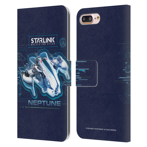 Starlink Battle for Atlas Starships Neptune Leather Book Wallet Case Cover For Apple iPhone 7 Plus / iPhone 8 Plus