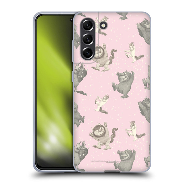 Where the Wild Things Are Literary Graphics Pink Pattern Soft Gel Case for Samsung Galaxy S21 FE 5G