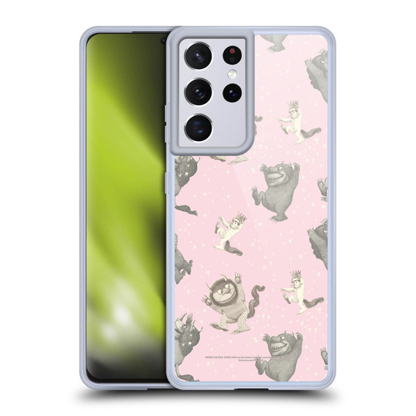 Where the Wild Things Are Literary Graphics Pink Pattern Soft Gel Case for Samsung Galaxy S21 Ultra 5G
