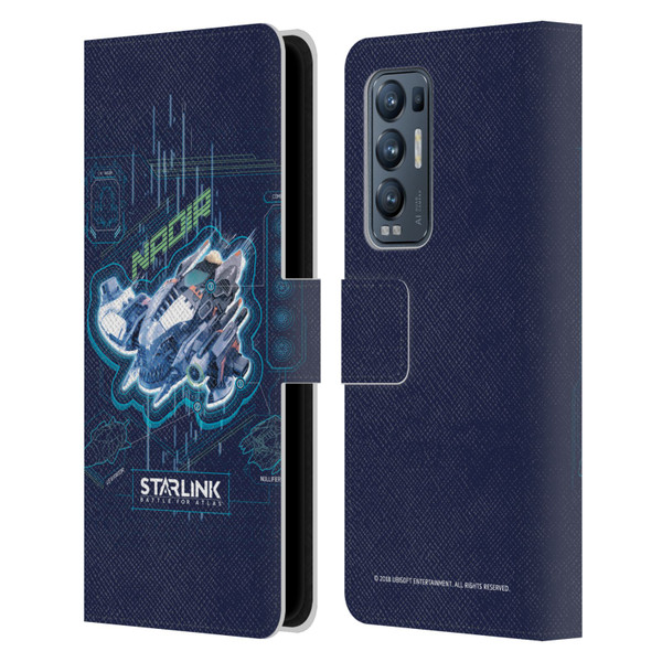 Starlink Battle for Atlas Starships Nadir Leather Book Wallet Case Cover For OPPO Find X3 Neo / Reno5 Pro+ 5G