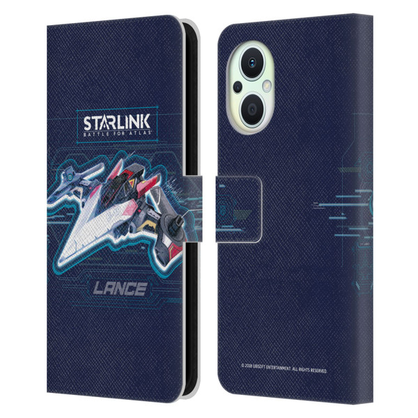 Starlink Battle for Atlas Starships Lance Leather Book Wallet Case Cover For OPPO Reno8 Lite