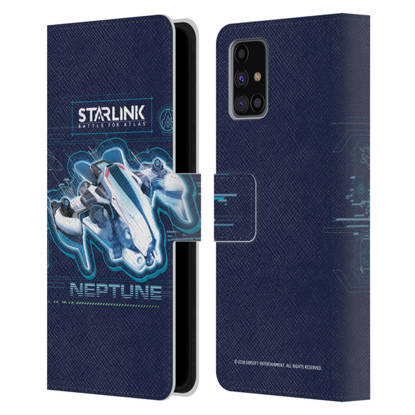 Starlink Battle for Atlas Starships Neptune Leather Book Wallet Case Cover For Samsung Galaxy M31s (2020)