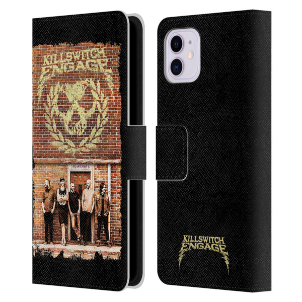 Killswitch Engage Band Art Brick Wall Leather Book Wallet Case Cover For Apple iPhone 11