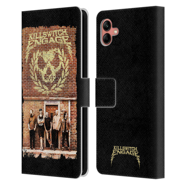Killswitch Engage Band Art Brick Wall Leather Book Wallet Case Cover For Samsung Galaxy A04 (2022)