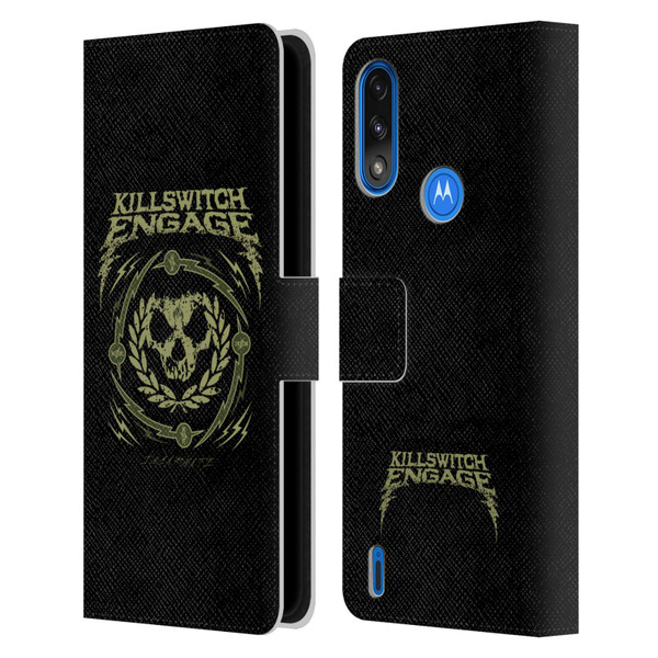 Killswitch Engage Band Logo Wreath Leather Book Wallet Case Cover For Motorola Moto E7 Power / Moto E7i Power
