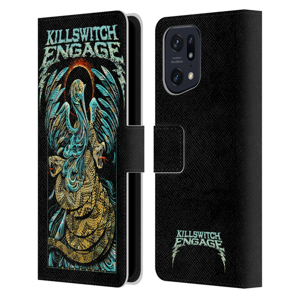 Killswitch Engage Tour Snakes Leather Book Wallet Case Cover For OPPO Find X5