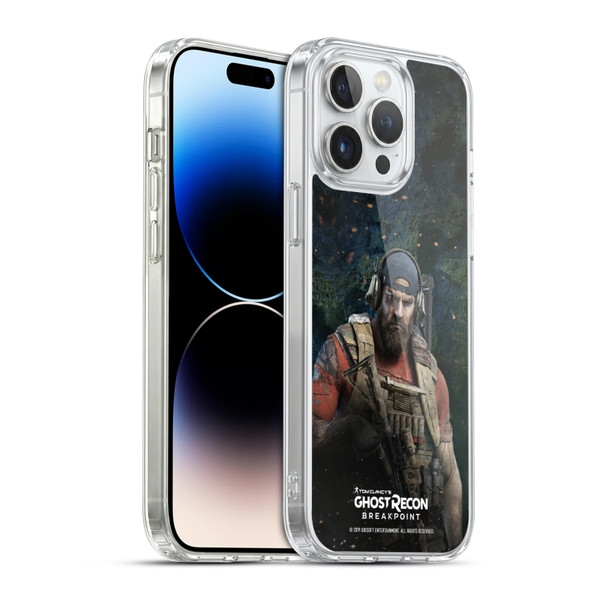 Tom Clancy's Ghost Recon Breakpoint Character Art Logo Soft Gel Case for Apple iPhone 14 Pro Max & MagSafe