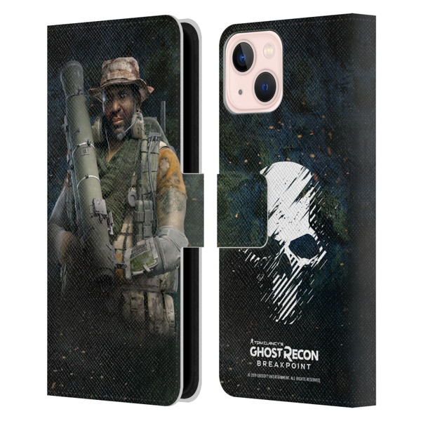 Tom Clancy's Ghost Recon Breakpoint Character Art Fixit Leather Book Wallet Case Cover For Apple iPhone 13