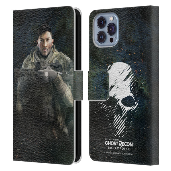 Tom Clancy's Ghost Recon Breakpoint Character Art Vasily Leather Book Wallet Case Cover For Apple iPhone 14
