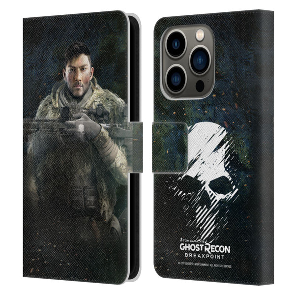 Tom Clancy's Ghost Recon Breakpoint Character Art Vasily Leather Book Wallet Case Cover For Apple iPhone 14 Pro
