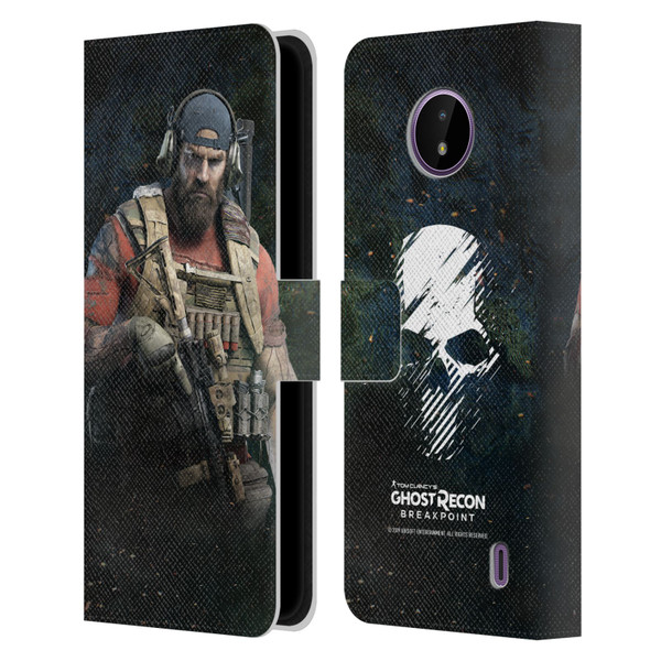 Tom Clancy's Ghost Recon Breakpoint Character Art Nomad Leather Book Wallet Case Cover For Nokia C10 / C20