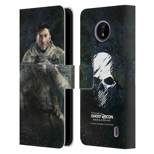 Tom Clancy's Ghost Recon Breakpoint Character Art Vasily Leather Book Wallet Case Cover For Nokia C10 / C20