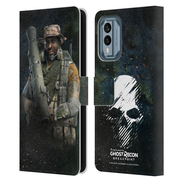 Tom Clancy's Ghost Recon Breakpoint Character Art Fixit Leather Book Wallet Case Cover For Nokia X30
