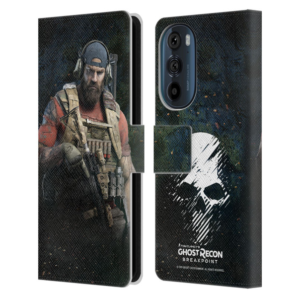 Tom Clancy's Ghost Recon Breakpoint Character Art Nomad Leather Book Wallet Case Cover For Motorola Edge 30