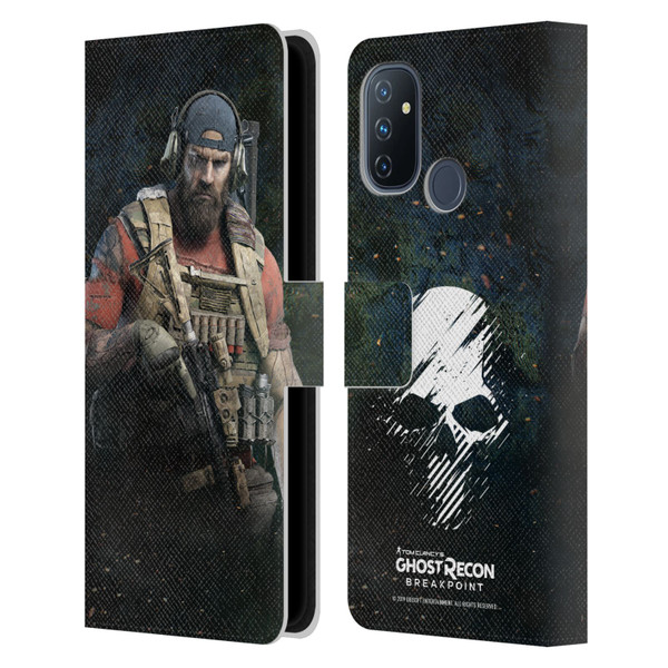 Tom Clancy's Ghost Recon Breakpoint Character Art Nomad Leather Book Wallet Case Cover For OnePlus Nord N100