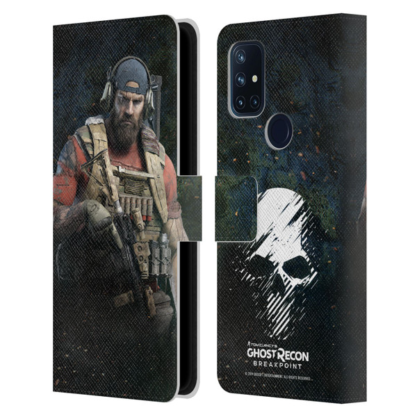Tom Clancy's Ghost Recon Breakpoint Character Art Nomad Leather Book Wallet Case Cover For OnePlus Nord N10 5G