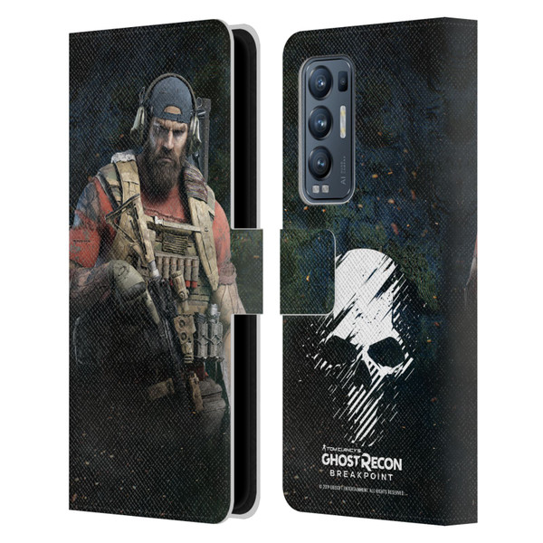 Tom Clancy's Ghost Recon Breakpoint Character Art Nomad Leather Book Wallet Case Cover For OPPO Find X3 Neo / Reno5 Pro+ 5G